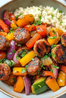 10 Minute Air Fryer Chicken Sausage and Veggies