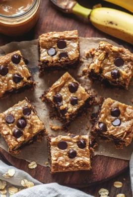 4 Ingredient Peanut Butter Banana Bars Recipe