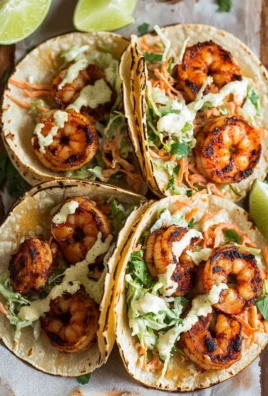 Blackened Shrimp Tacos with Slaw