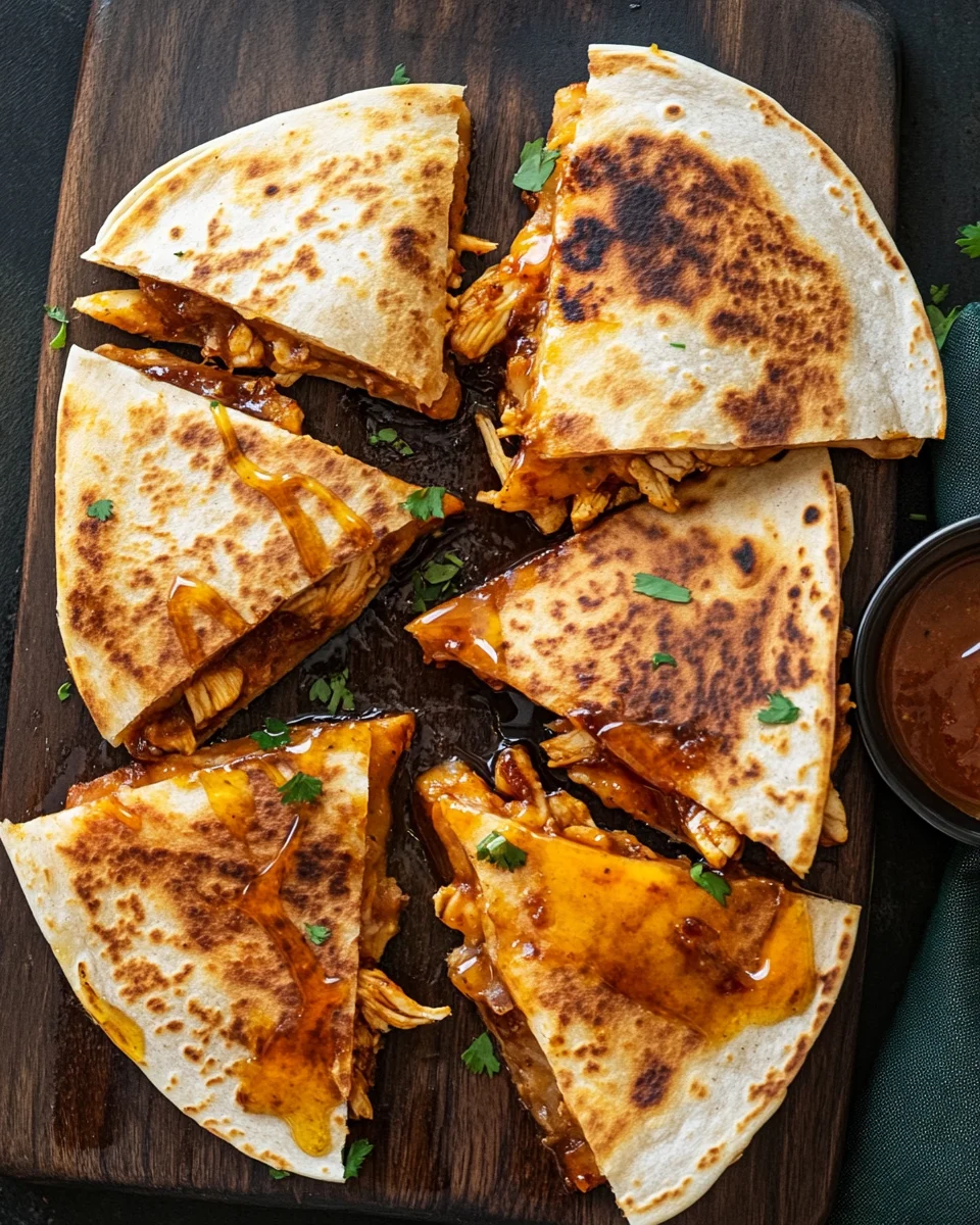 Blackstone Hot Honey BBQ Chicken Quesadillas