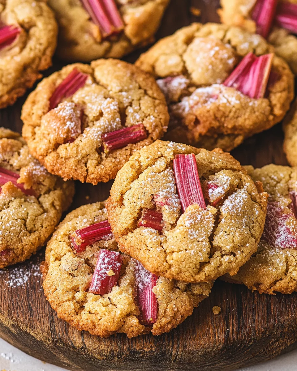Brown Sugar Rhubarb Cookies