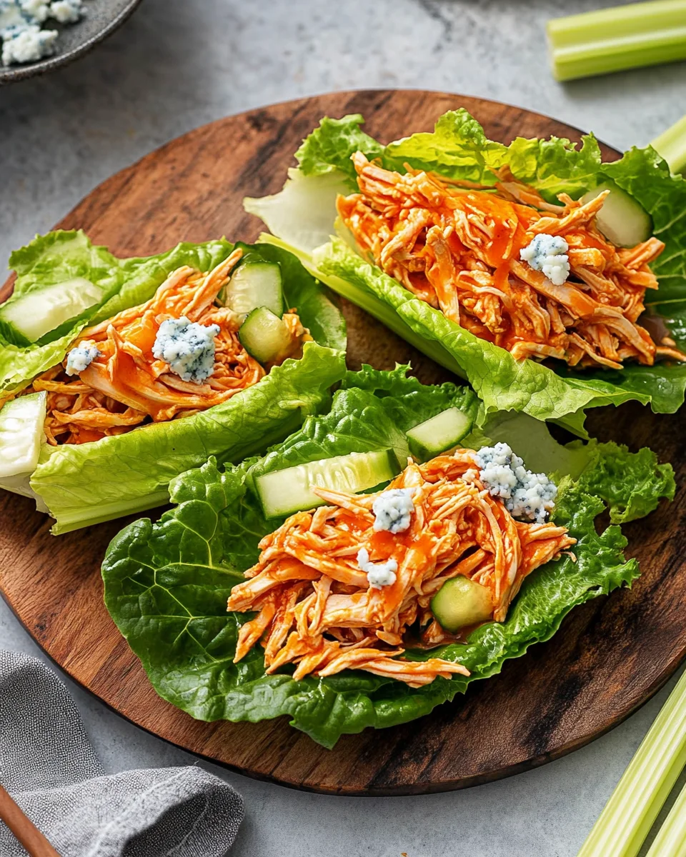 Buffalo Chicken Lettuce Wraps