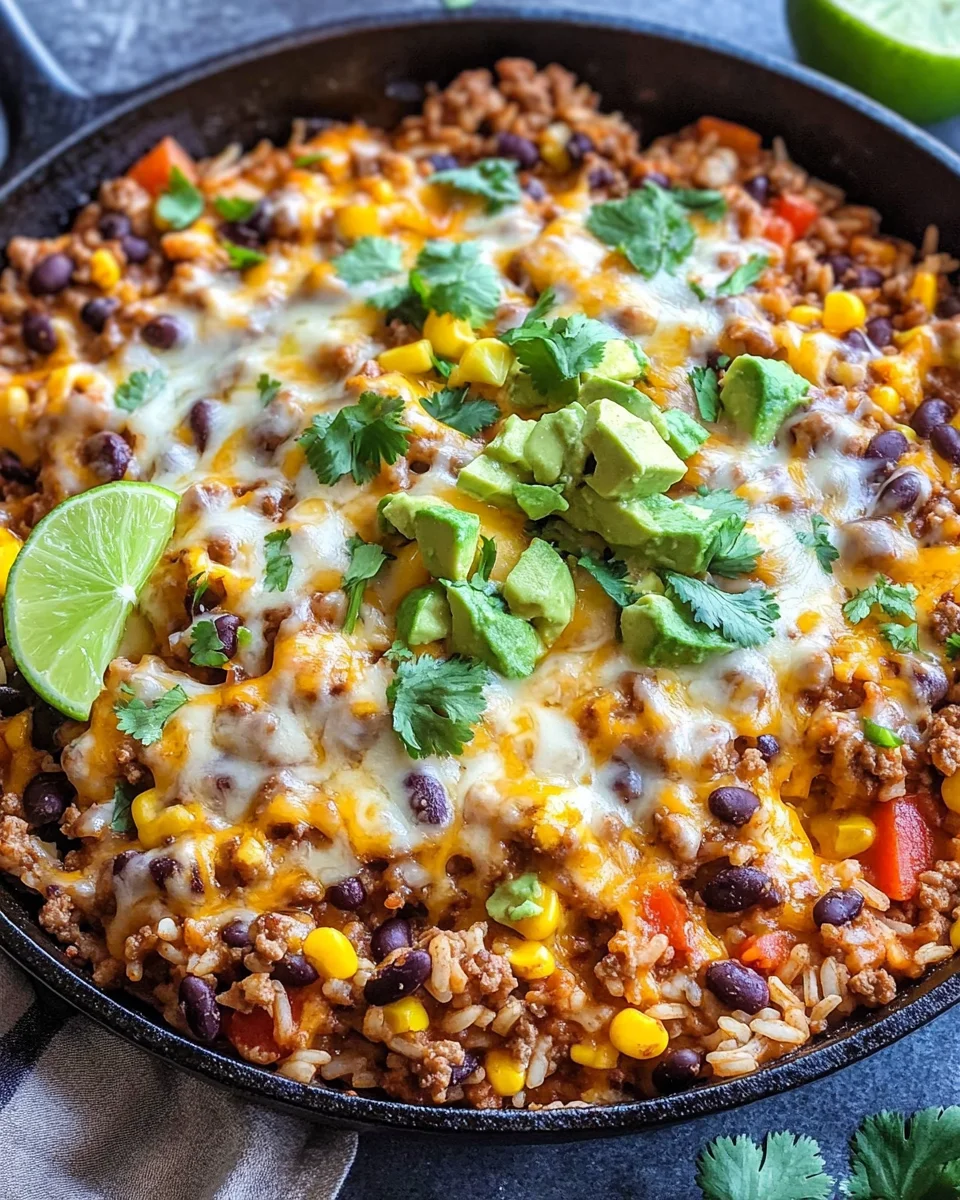 Cheesy Taco Rice Skillet