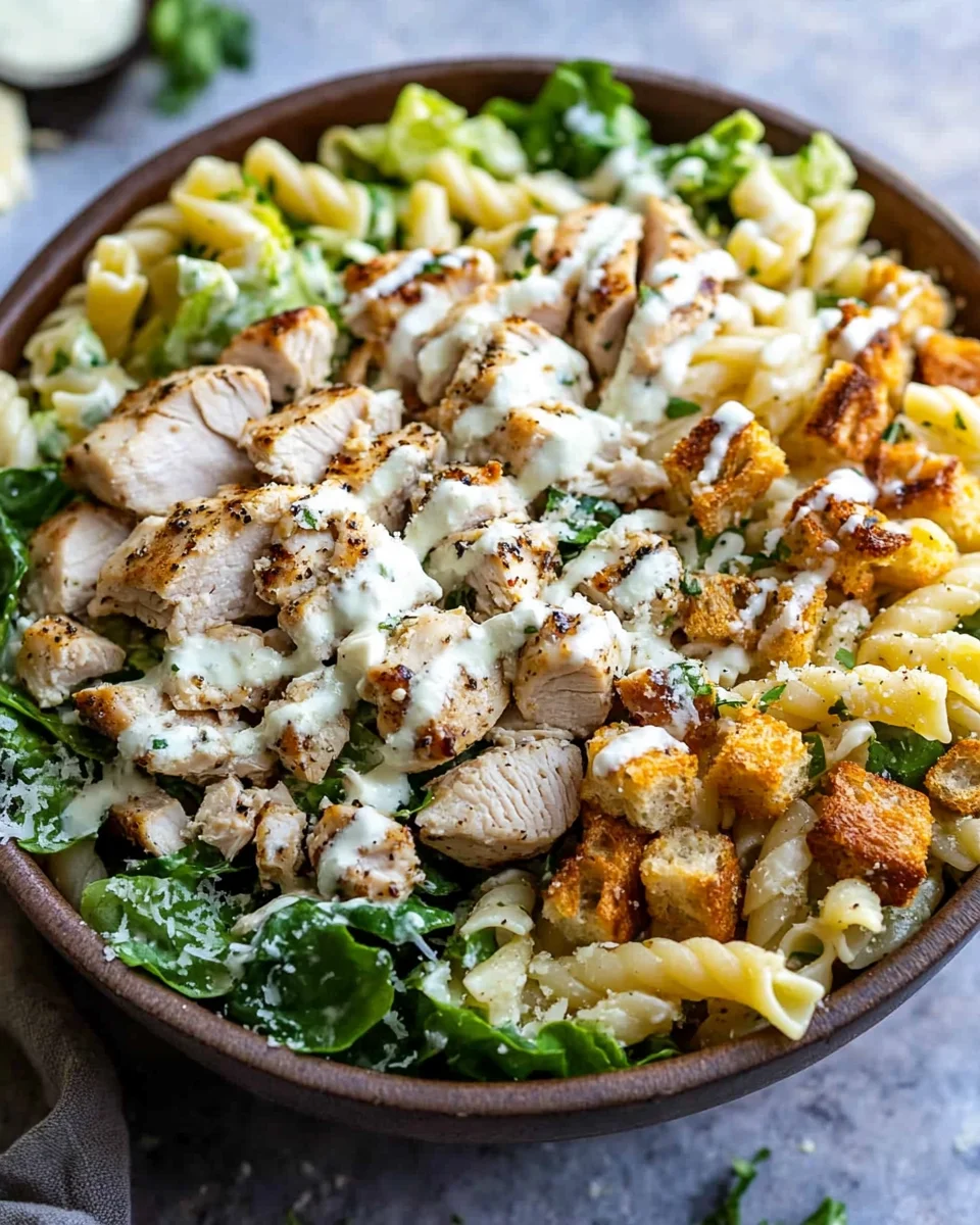 Chicken Caesar Pasta Salad