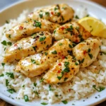 Chicken Scampi with Garlic Parmesan Rice