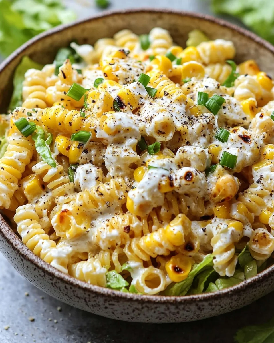 Creamy Street Corn Pasta Salad
