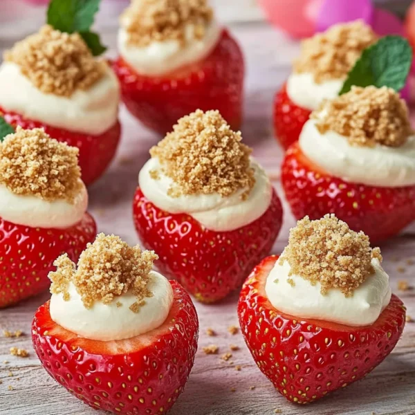 Deviled Strawberries (Made with a Cheesecake Filling)