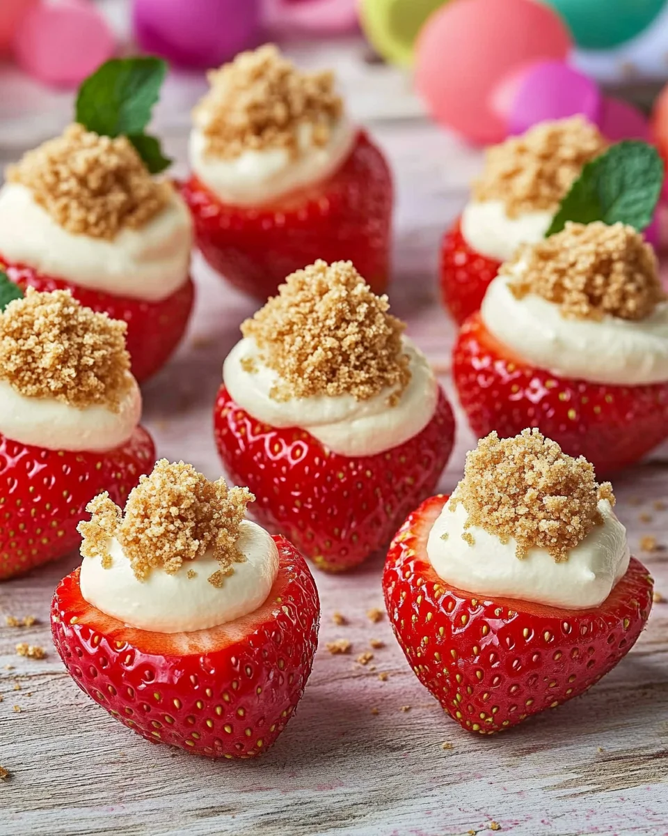Deviled Strawberries (Made with a Cheesecake Filling)