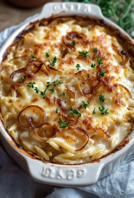 French Onion Chicken Orzo Casserole