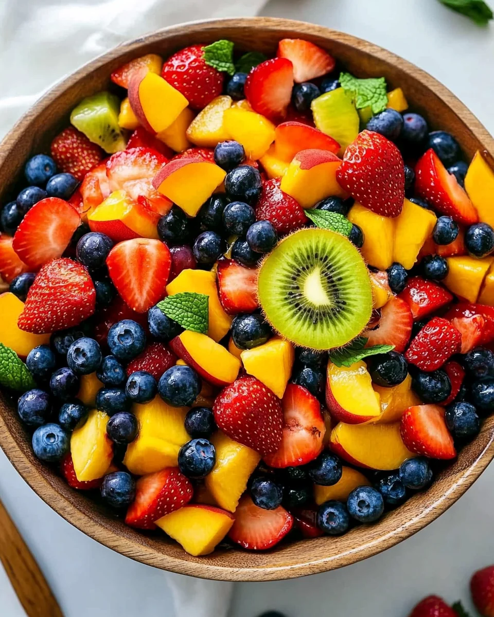 Fruit Salad with Honey Lime Dressing