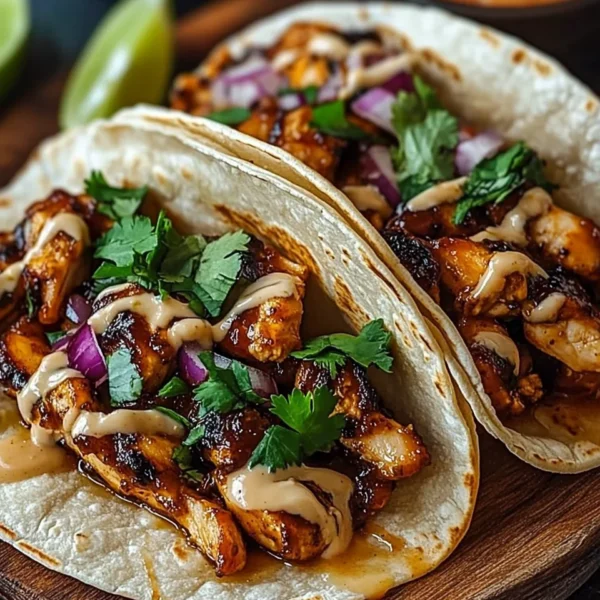 Garlic Butter Honey BBQ Chicken Tacos: Sweet, Savory & Irresistible!