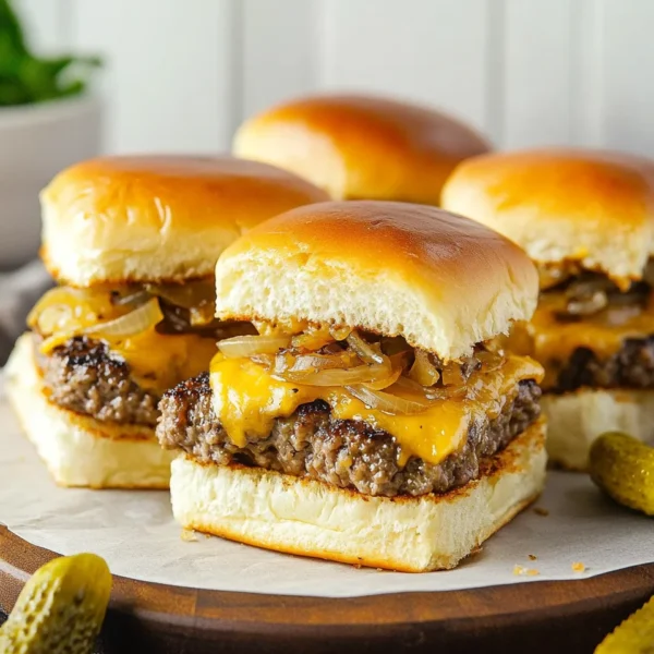 Hawaiian Roll Cheeseburger Sliders