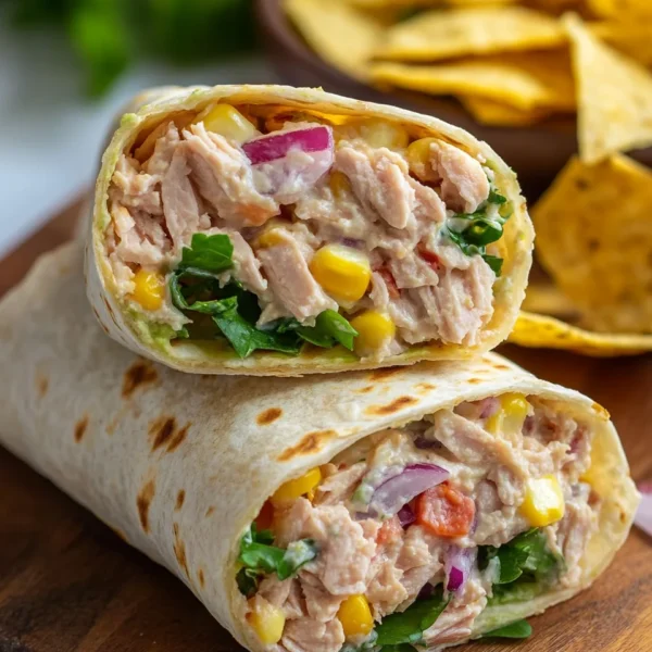Healthy Tuna Melt Wrap Recipe, Easy 10 Minute Lunch