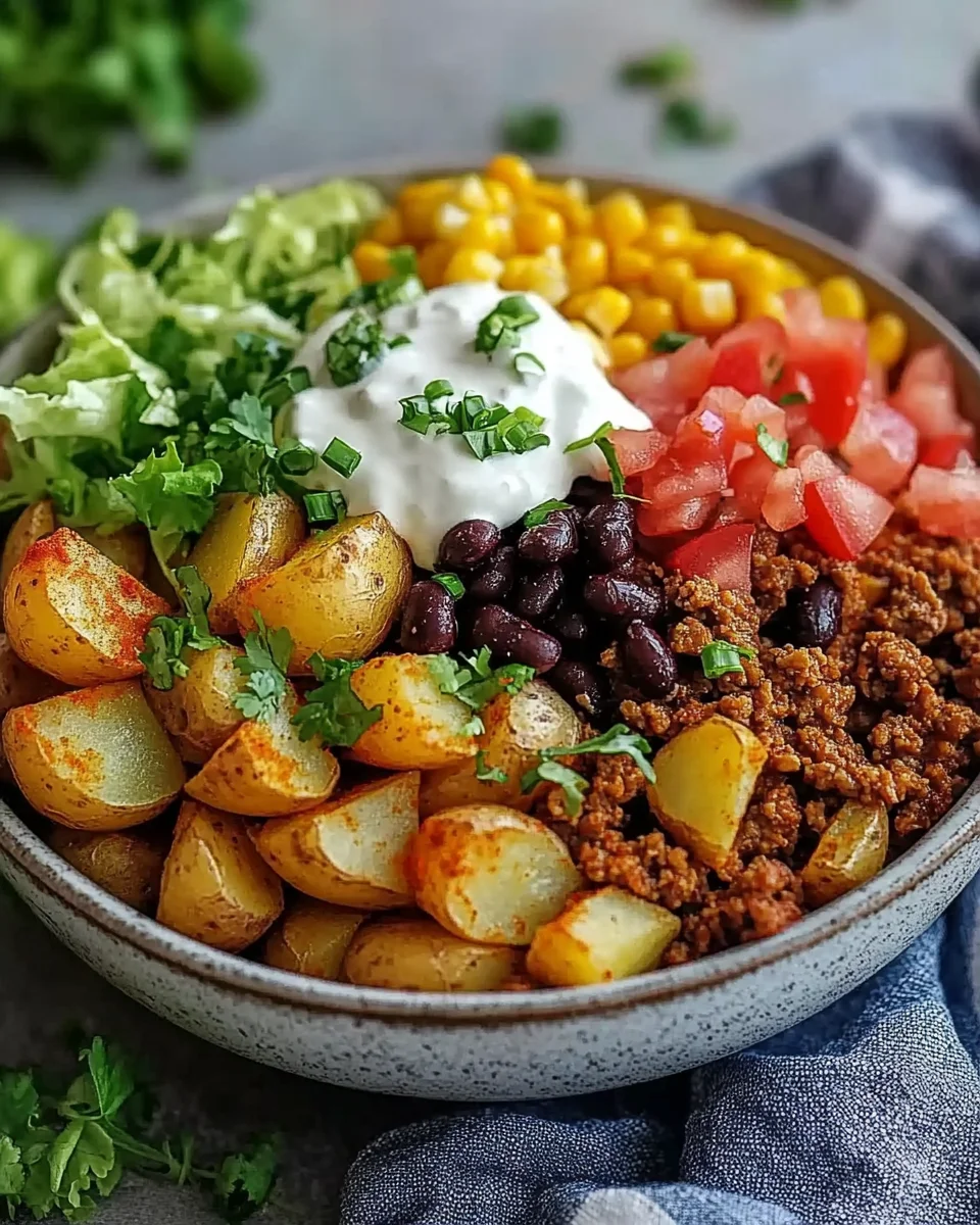 Loaded Potato Taco Bowl