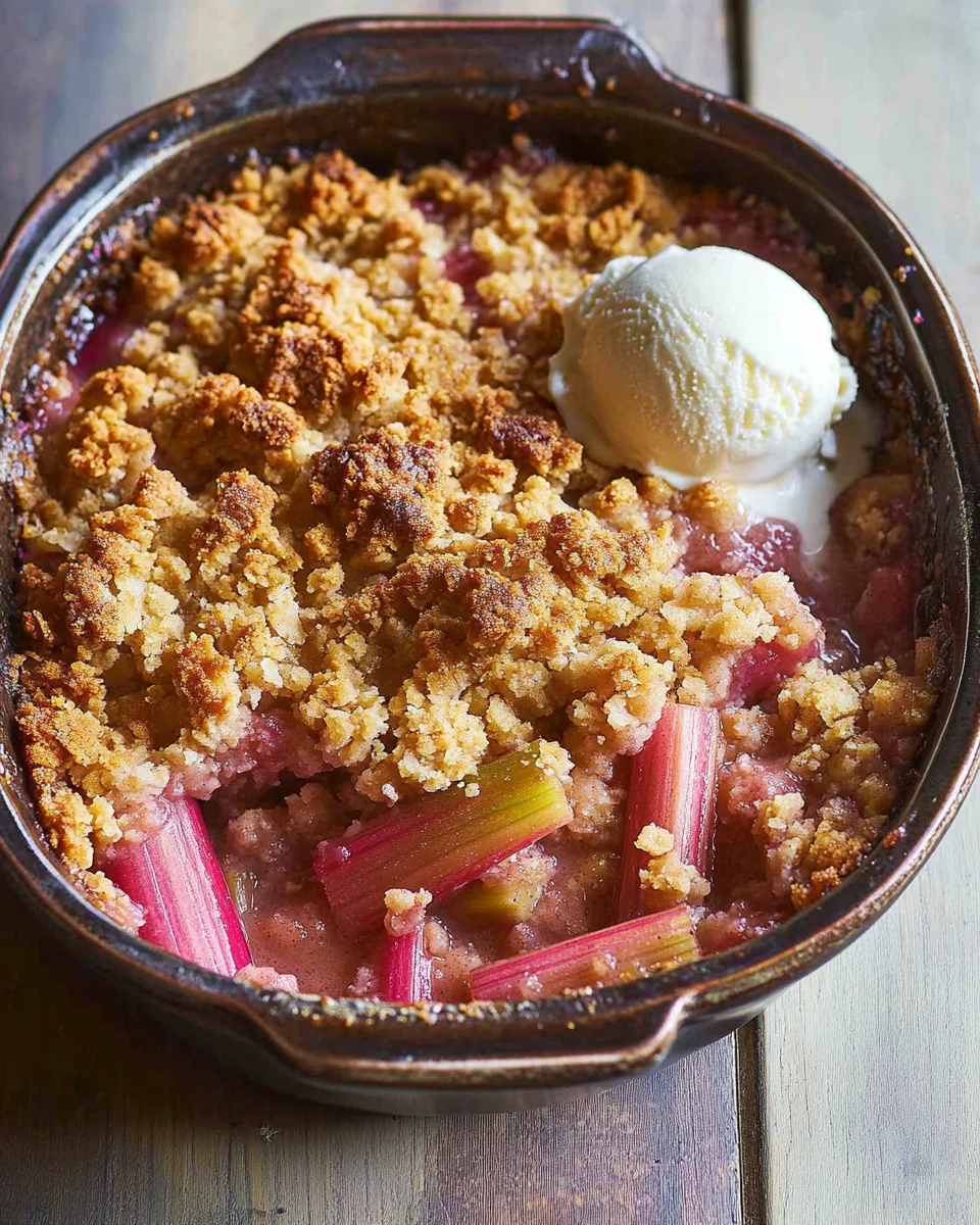 Old-Fashioned Rhubarb Crumble