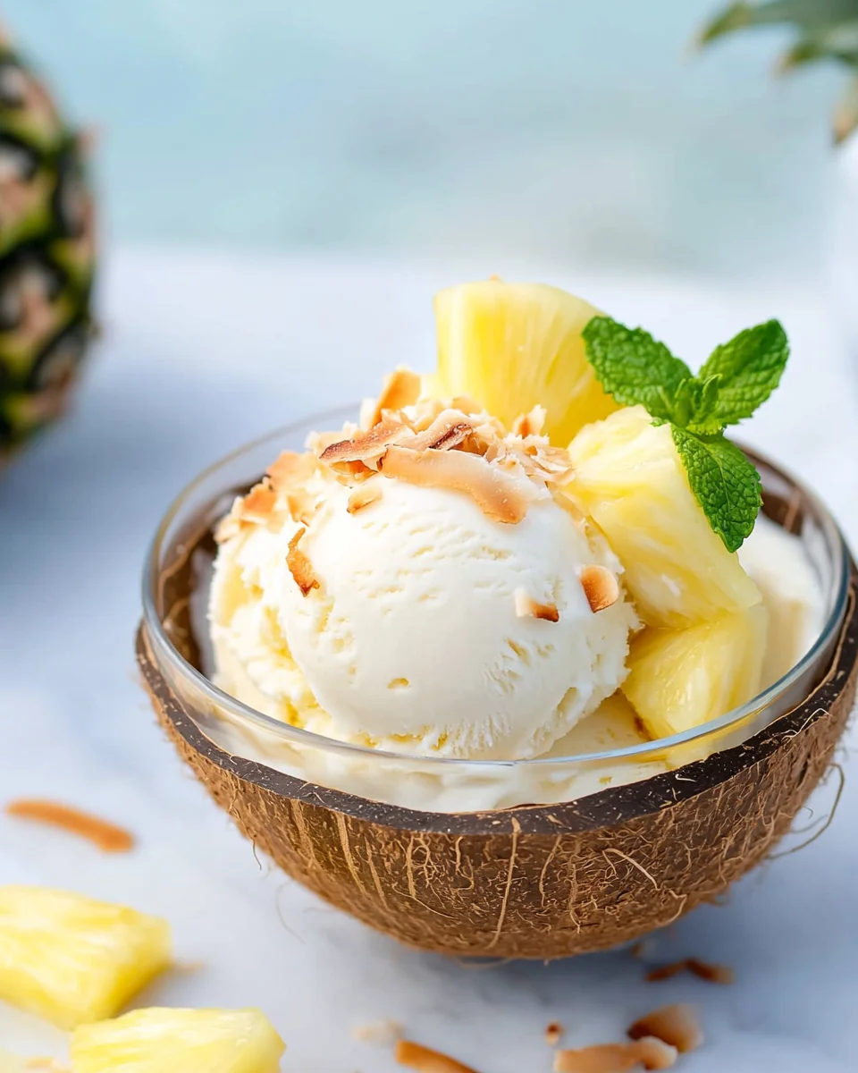 Piña Colada Ice Cream (dairy free)