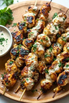 Ranch Garlic Parmesan Chicken Skewers