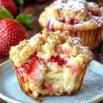 Strawberry Cream Cheese Muffins with Streusel Crumb Topping