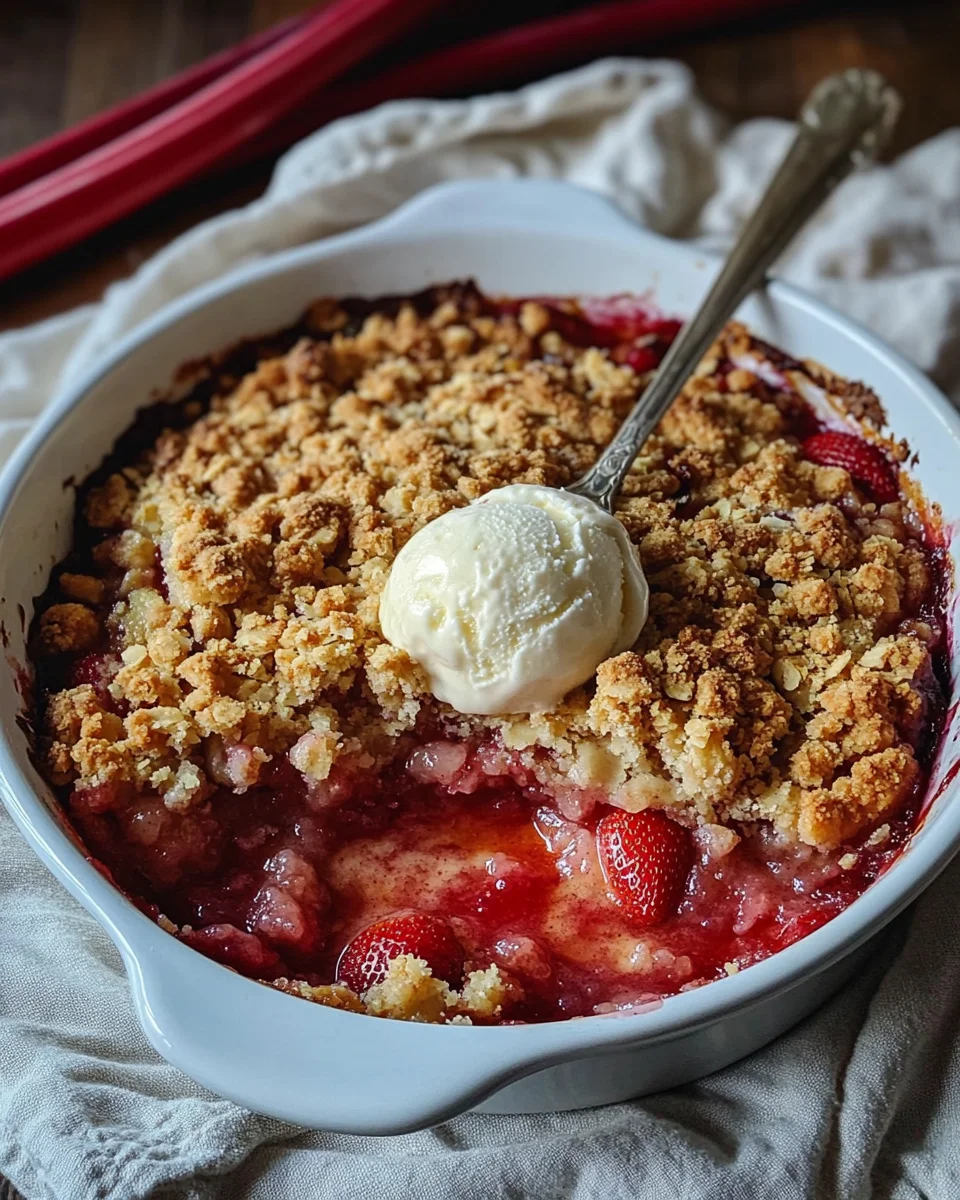Strawberry Rhubarb Crumble