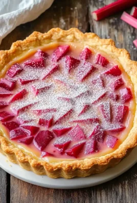 Sweet Rhubarb Custard Tart