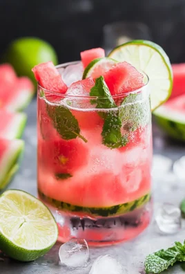 Watermelon Mint Mojito Mocktail