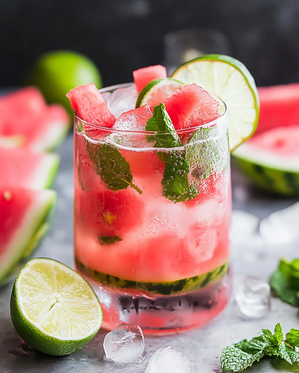 Watermelon Mint Mojito Mocktail