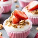 3 Ingredient Strawberry Yogurt Bites