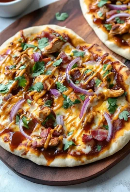 BBQ Chicken Naan Pizzas