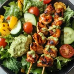 BBQ Chicken Skewer Salad