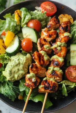 BBQ Chicken Skewer Salad
