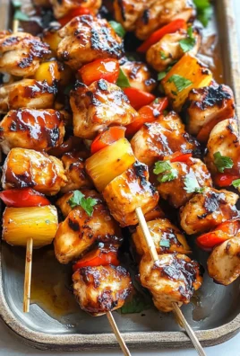 BBQ Pineapple Chicken Kabobs