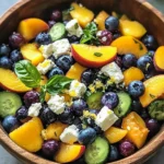 Blueberry Peach Feta Salad