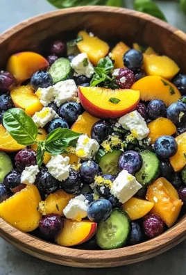 Blueberry Peach Feta Salad
