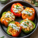 Buffalo Chicken Stuffed Peppers (Dairy-Free & Low Carb)