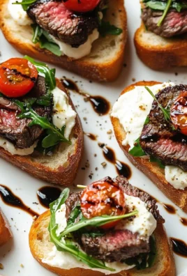 Burrata and Steak Crostini