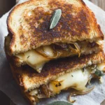 Caramelized Onion and Apple Grilled Cheese Sandwich