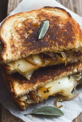Caramelized Onion and Apple Grilled Cheese Sandwich