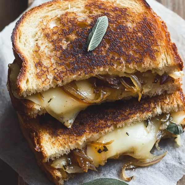Caramelized Onion and Apple Grilled Cheese Sandwich