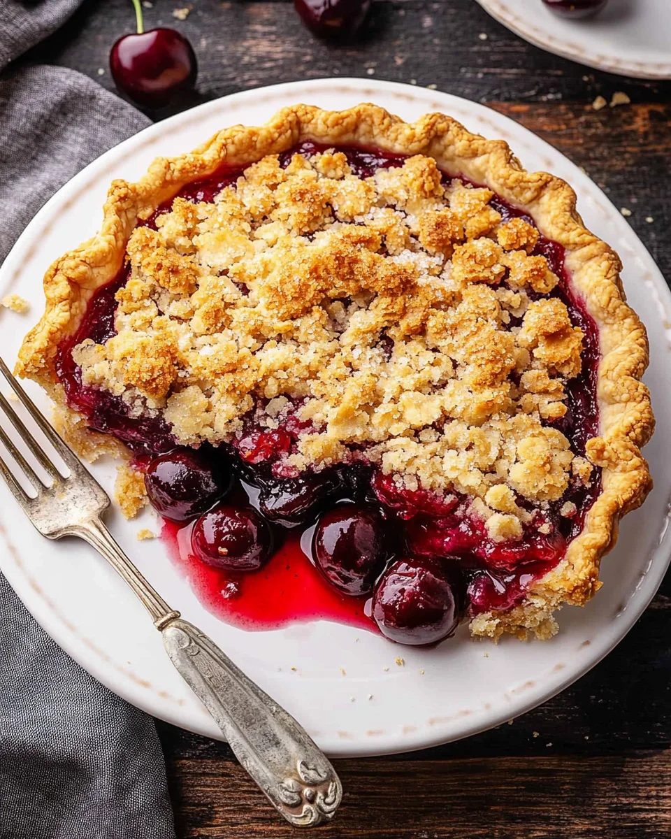 Cherry Crumble Pie