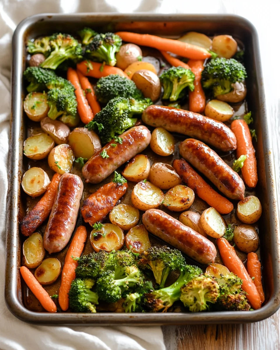 Chicken Apple Sausage Sheet Pan Dinner