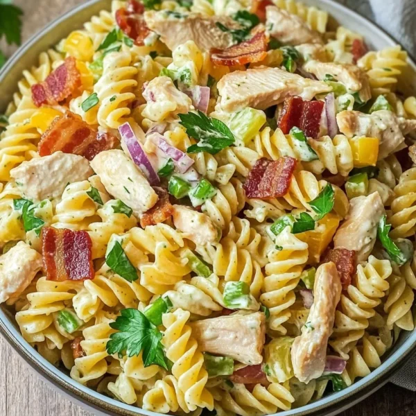 Chicken Bacon Ranch Pasta Salad