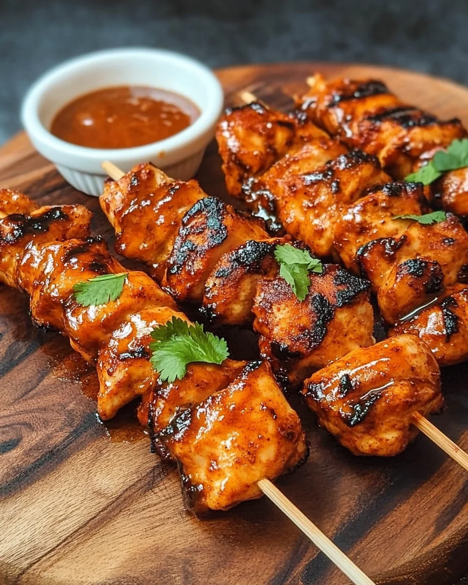Chipotle Honey Chicken Skewers