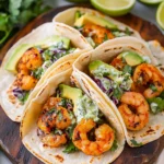 Cilantro Lime Shrimp Tacos with Creamy Slaw