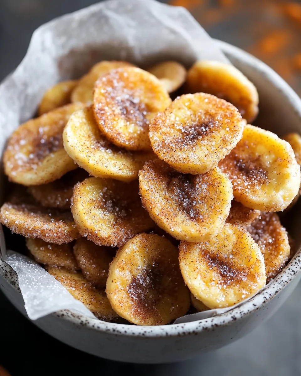 Cinnamon Sugar Air Fryer Banana Chips