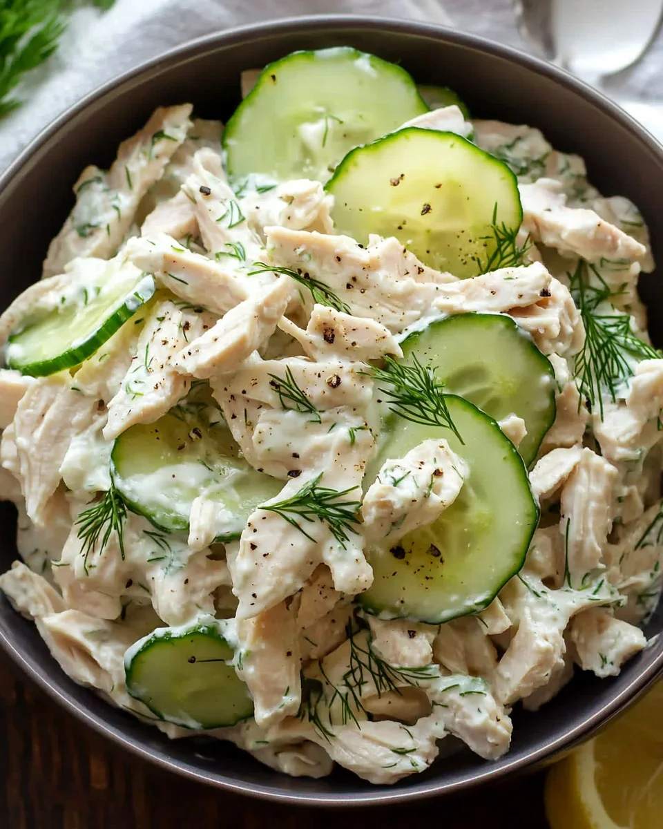 Cucumber Dill Rotisserie Chicken Salad