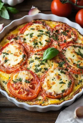 Easy Crustless Tomato Pie