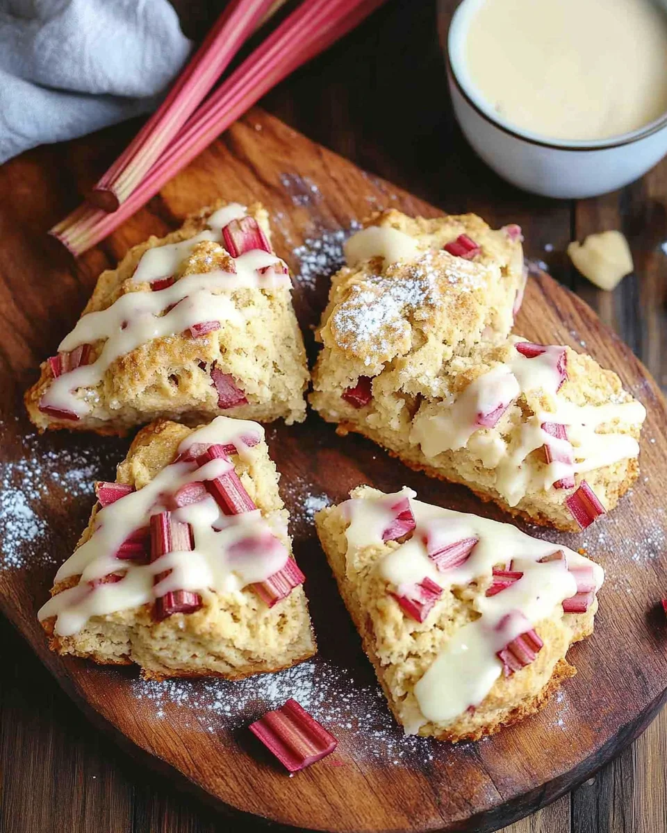 Easy Rhubarb Scones