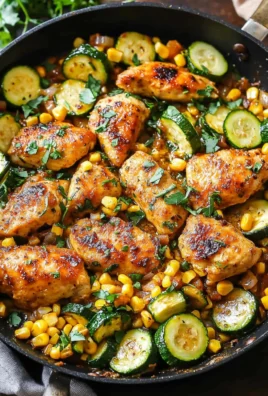 Garlic Butter Chicken with Zucchini and Corn - One-Pan, 30-Minute Meal