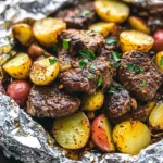 Garlic Butter Steak and Potato Foil Packets