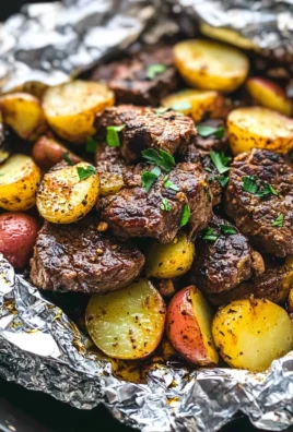 Garlic Butter Steak and Potato Foil Packets